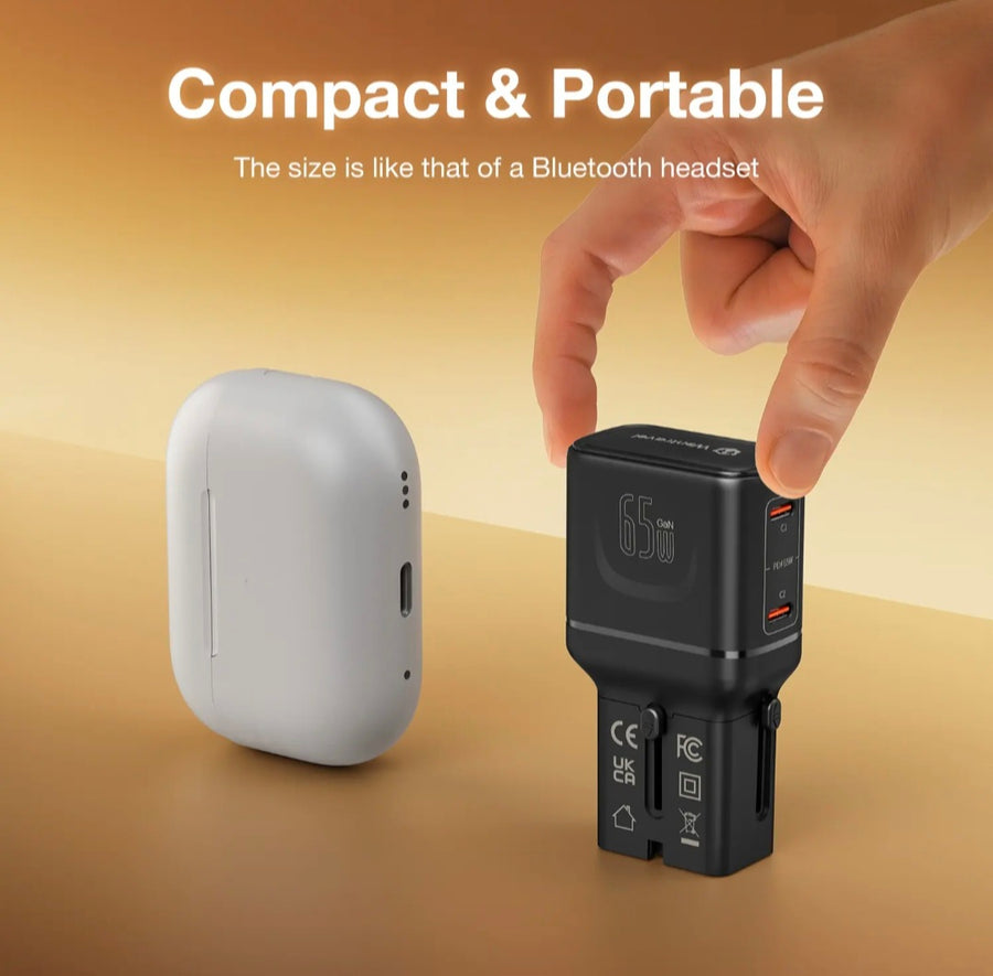 DUO: 65W Dual USB-C Travel Charger